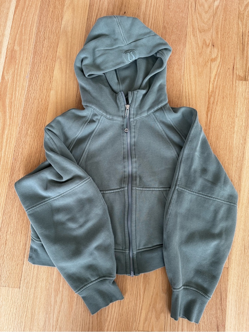 lululemon athletica Olive Green Full-Zip Hooded Sweatshirt